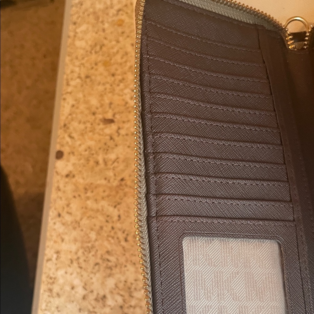 Michael Kors Tan and Beige:/Mocha Logo Wallet - Picture 8 of 14